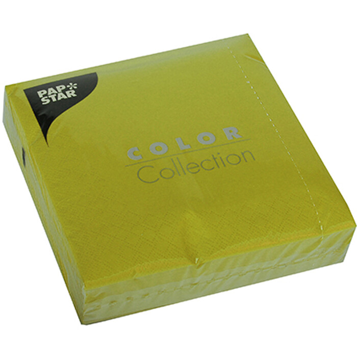 PAPSTAR Servietten Color Collection 50 Stück 33 x 33 cm olivgrün