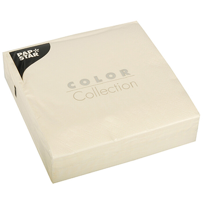 PAPSTAR Servietten Color Collection 50 Stück 33 x 33 cm creme