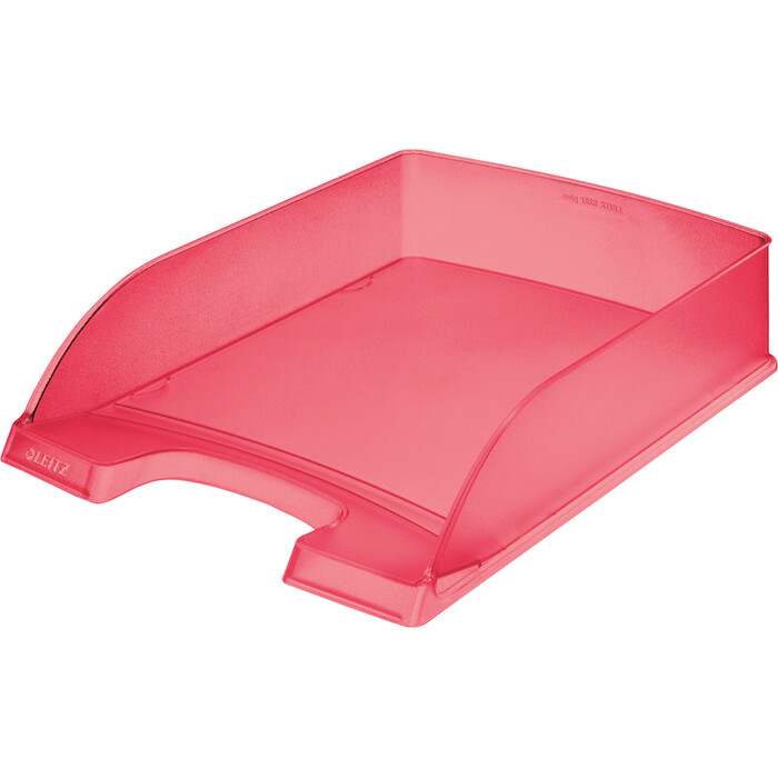 LEITZ Briefkorb A4 rot frost transparent
