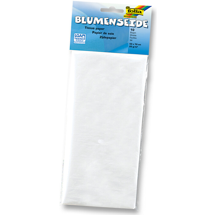 FOLIA Blumenseide 50 x 70 cm 10 Bögen weiß