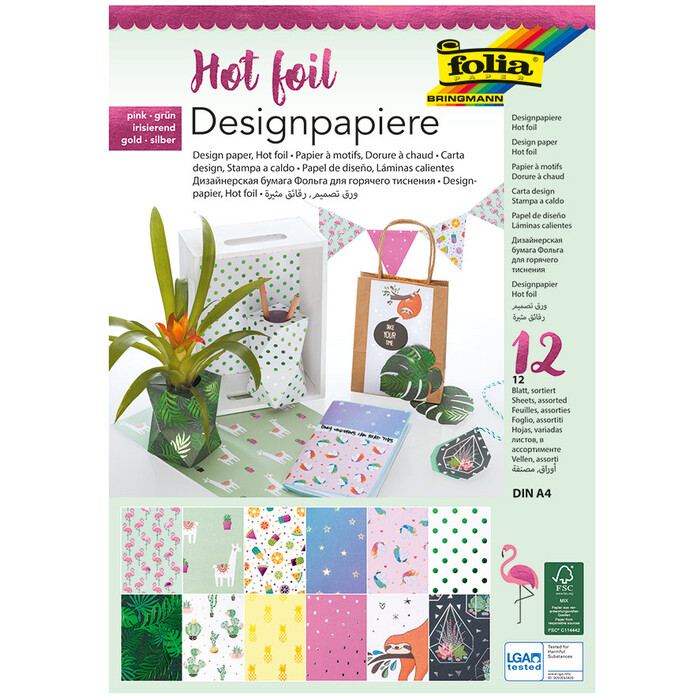 Folia Designpapiere - Hot foil, 12 Blatt