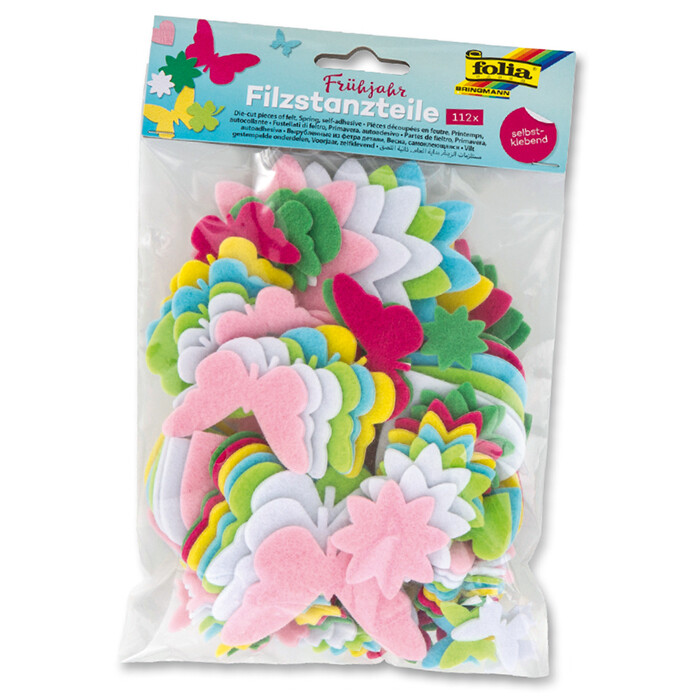 Folia Filzsticker - Frühling, 112 Teile