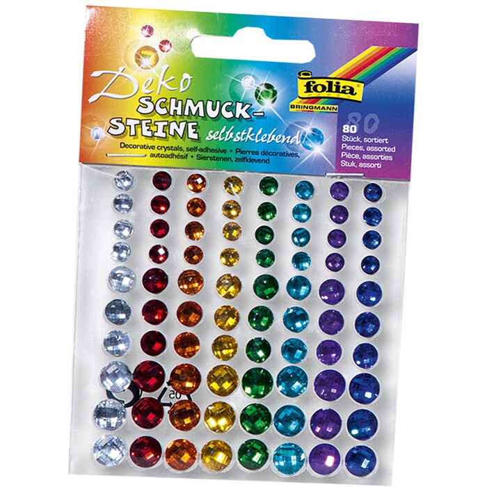 Schmucksteine Crystal Rainbow 80 Stück selbstklebend