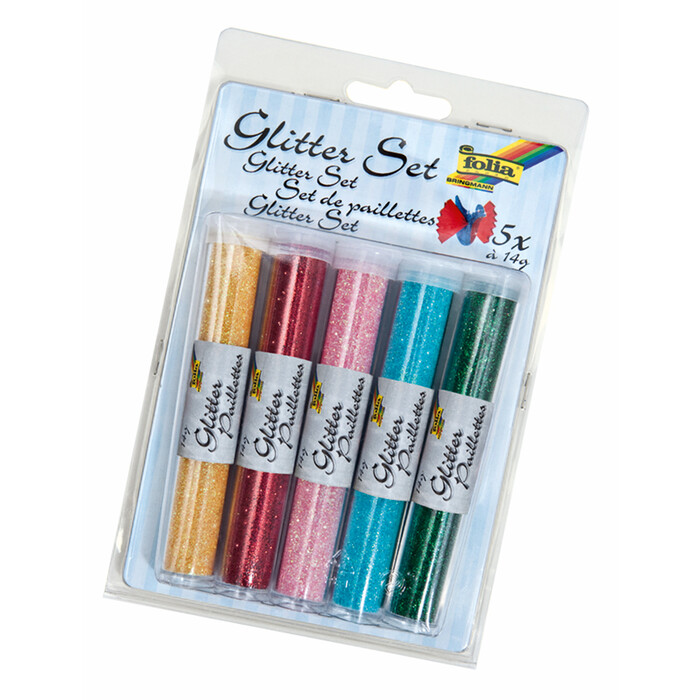 Glitterpulver, 5 Tuben