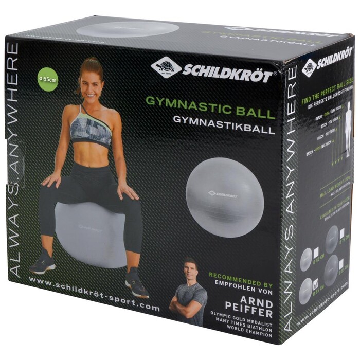 SCHILDKRÖT® Gymnastikball 65 cm silber