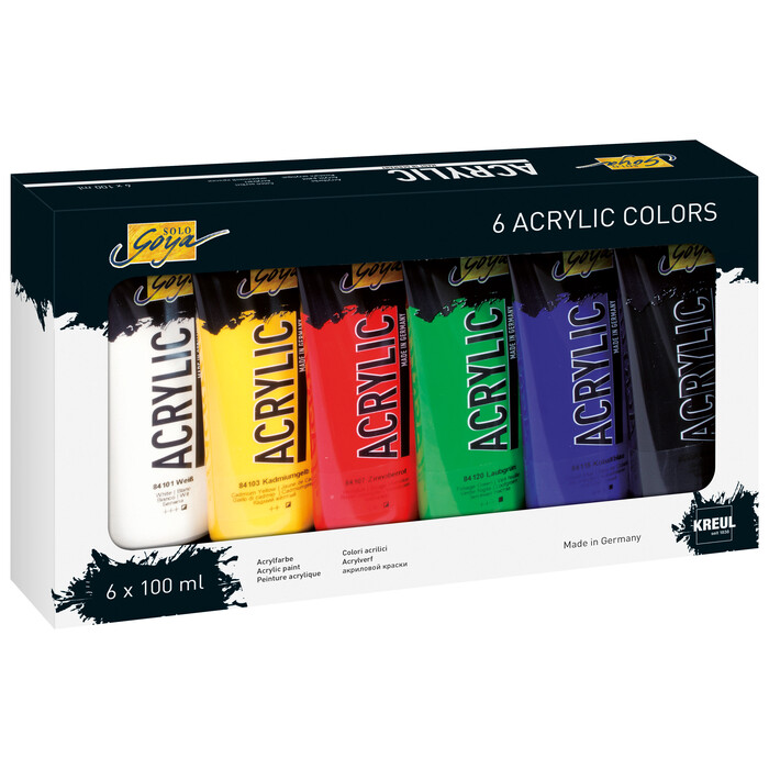 SOLO GOYA Acrylic 100 ml Tuben 6er Set