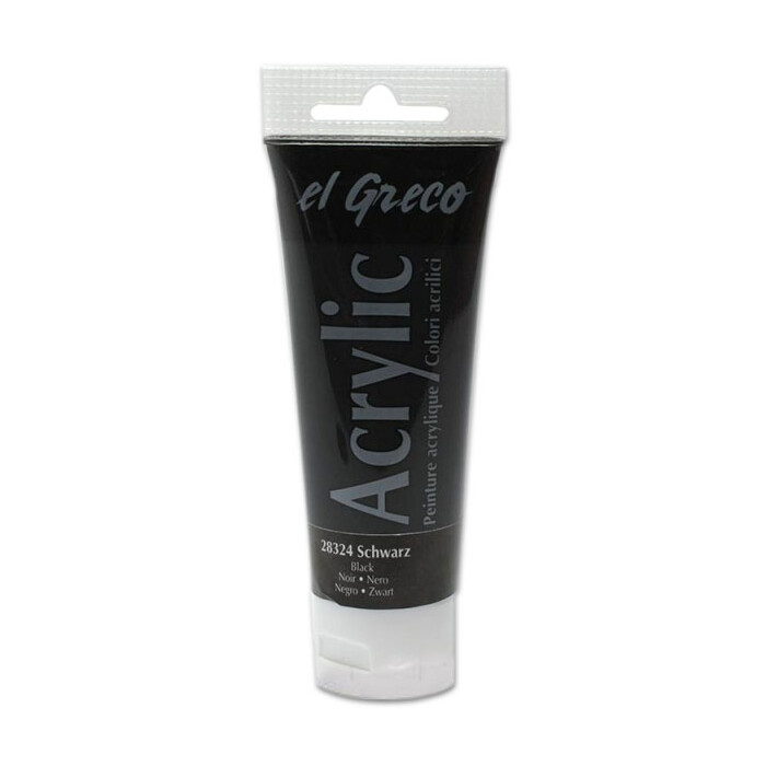 EL GRECO Acrylfarbe 75 ml schwarz