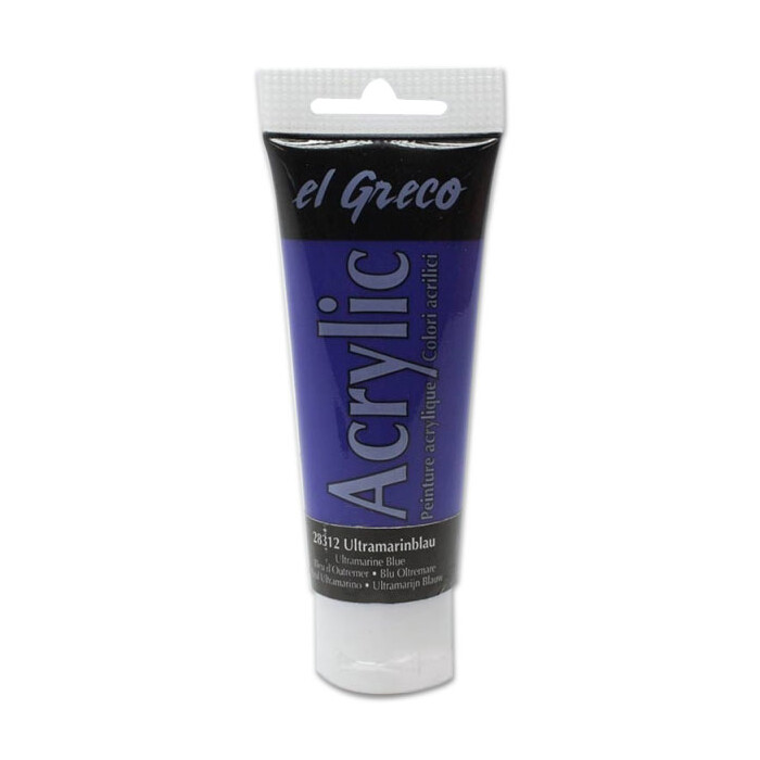 EL GRECO Acrylfarbe 75 ml ultramarinblau