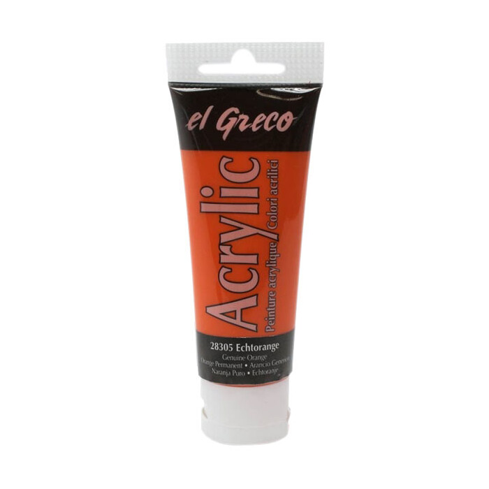 EL GRECO Acrylfarbe 75 ml echtorange