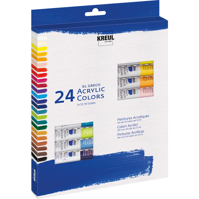 EL GRECO Acrylic-Set 24 x 12 ml Tuben