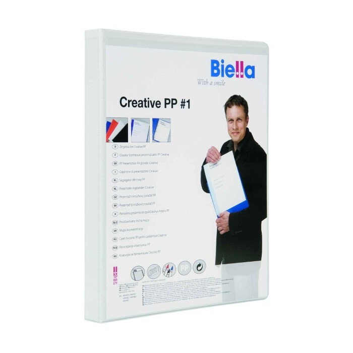 Panorama Ringmappe 5 cm 4 Ringe weiß