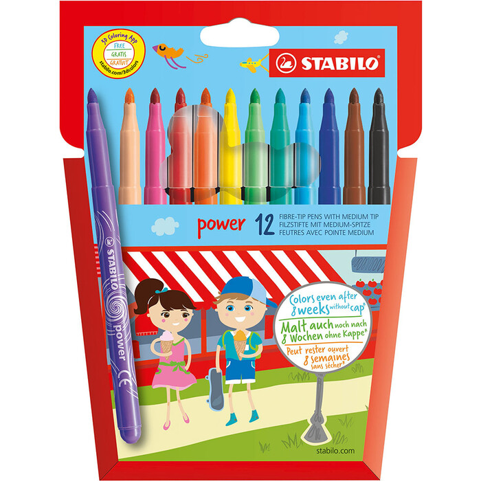 STABILO Filzstift power, 12er Pack