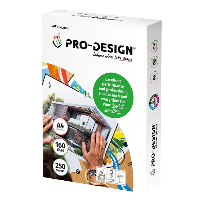 PRO DESIGN Farblaserpapier A4 250 Blatt 160 g