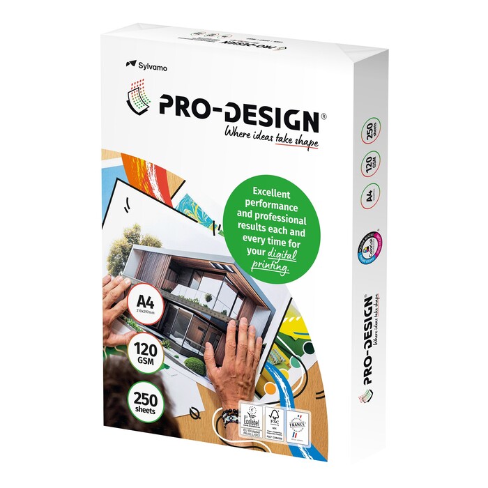 PRO DESIGN Farblaserpapier A4 250 Blatt 120 g