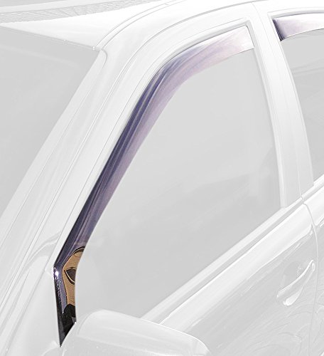 Climair Car Comfort Windabweiser Schwarz Kompatibel Mit Citroën C1/Peugeot 108/Toyota Aygo 3 Türer 2014-