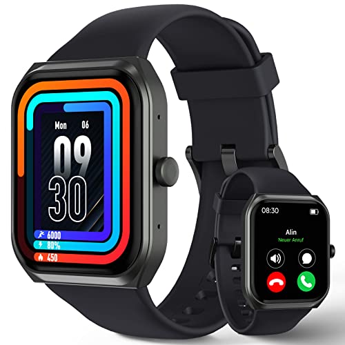 Tuyoma Smartwatch Herren Mit Telefonfunktion - 1.91" Smart Watch Ip68 Wasserdicht,24H Herzfrequenz, Spo2, Schlafmonitor,Schrittzähler,112+ Sportarten,