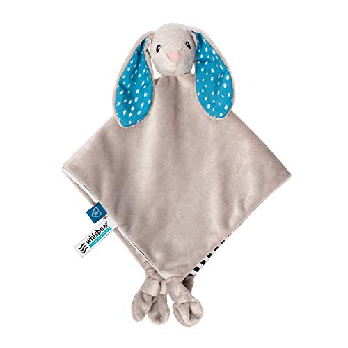 Whisbear Kuscheldecke Häschen Creme | Häschen Babydecke | Einschlafhilfe | Babyspielzeug Neugeborene Babyparty-Geschenke | Neugeborenen-Essentials | B