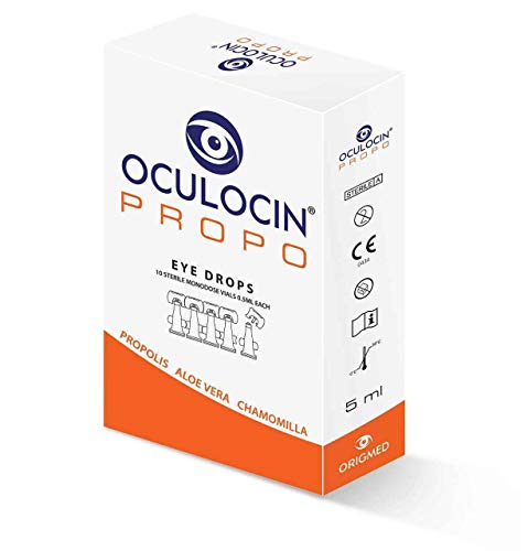 Oculocin Propo Augentropfen 10 Monodosis-Fläschchen - Mit Propolis, Aloe Vera, Kamille Für Trockene Gereizte, Müde Augen