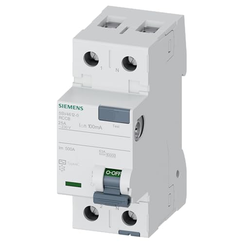 Siemens 5Sv Clase-Ac Differential – Schalter 2 Polig 25 A 300 Ma 70 Mm