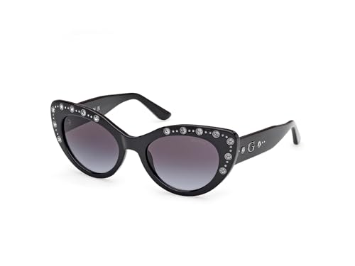 Guess Damen Women Gu0016301B54 Sunglass Sonnenbrille, Glänzendes Schwarz