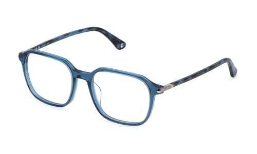 Police Vplp13 Prescription Eyewear Frames, Bleu (Transp.Blue), 51 Unisex