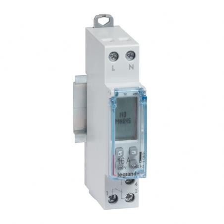 Interrupteur horaire modulaire programmable journalier et hebdomadaire standard