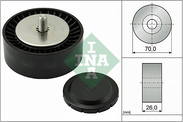 INA 532 0553 10 Poulie renvoi/transmission, courroie trapézoïdale à nervures pou