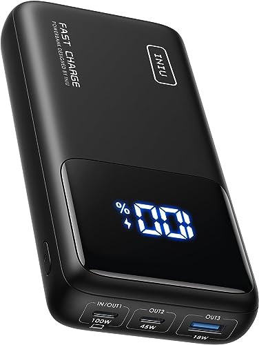 Iniu Batterie Externe, 25000Mah 100W Power Bank Charge Rapide, Batterie Externe Usb C In & Out Pour Macbook Pro Laptop Steam Deck Xps Iphone 16 15 14
