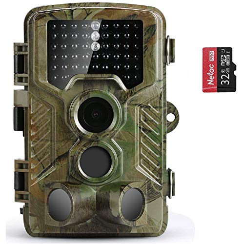 Caméra De Chasse Coolife Caméra De Surveillance Étanche 49 Leds 16Mp 1080P Hd 25M Grand Angle 125 ° De Vision Nocturne Traque Ir Caméra De Jeu Nocturn