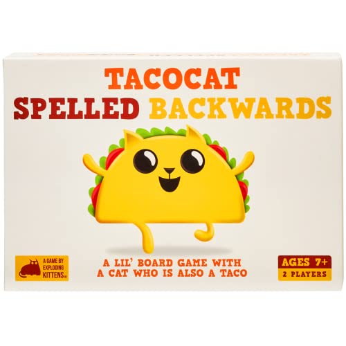 Tacocat Spelled Backwards By Exploding Kittens - Card Games For Adults Teens & Kids - Fun Family Games