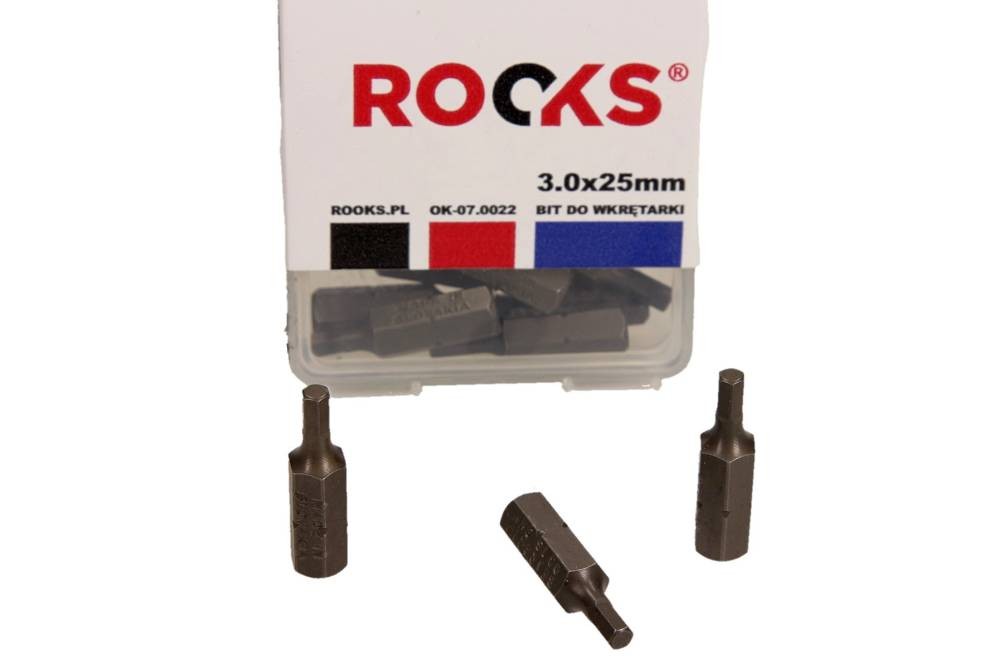 ROOKS OK-07.0022 Schrauberbit-Satz Kunststoffkassette 10