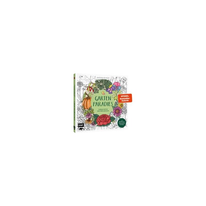 Anastasia Sälinger: Gartenparadies - Florale Motive und Tiere ausmalen - Taschenbuch