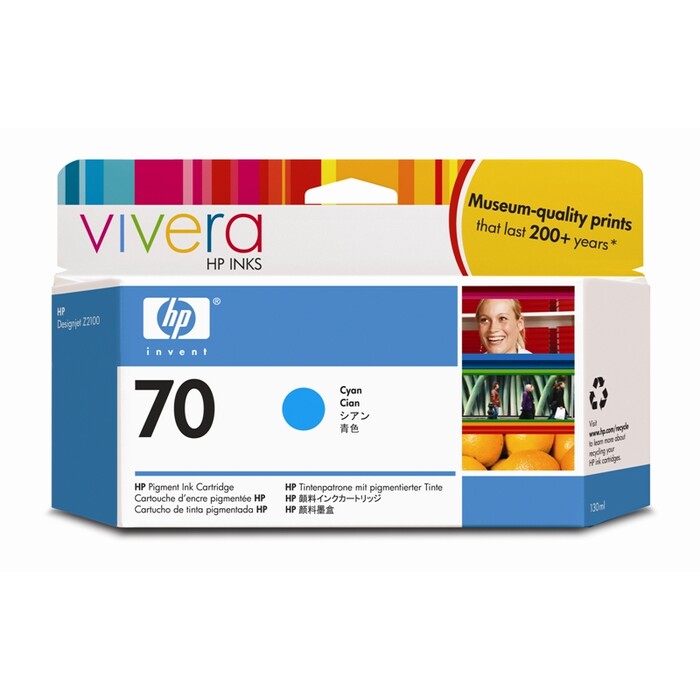 HP Vivera Ink Nr.70 cyan 130ml