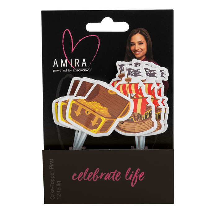 DECOCINO by Amira Cake Topper Pirat 12-teilig