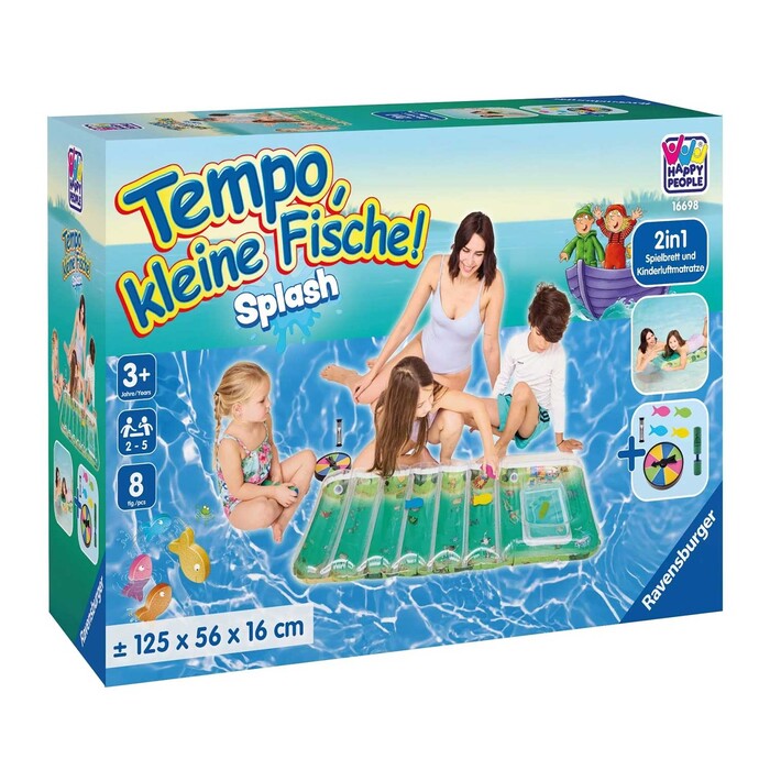 HAPPY PEOPLE Luftmatratze Tempo, kleine Fische! Splash 125 x 56 x 16 cm bunt