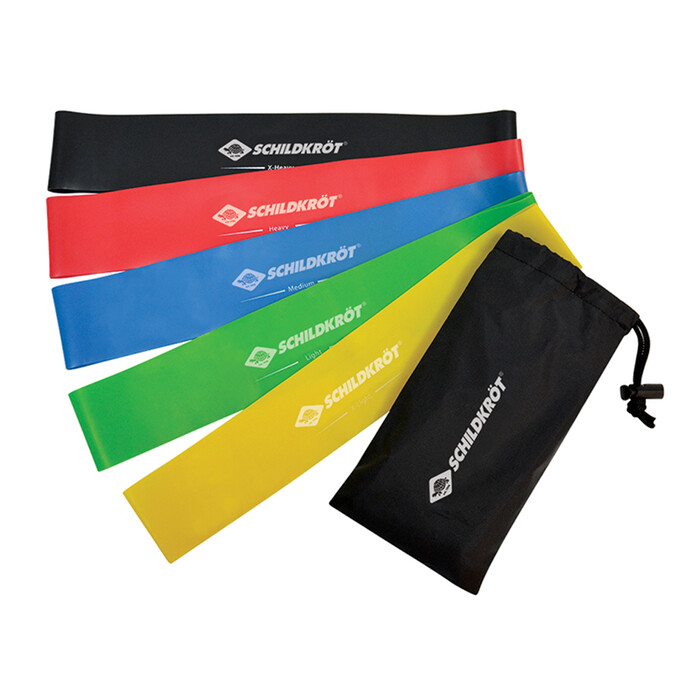 SCHILDKRÖT Resistance Bands 5er Set mit verschiedenen Härtegraden mehrere Farben
