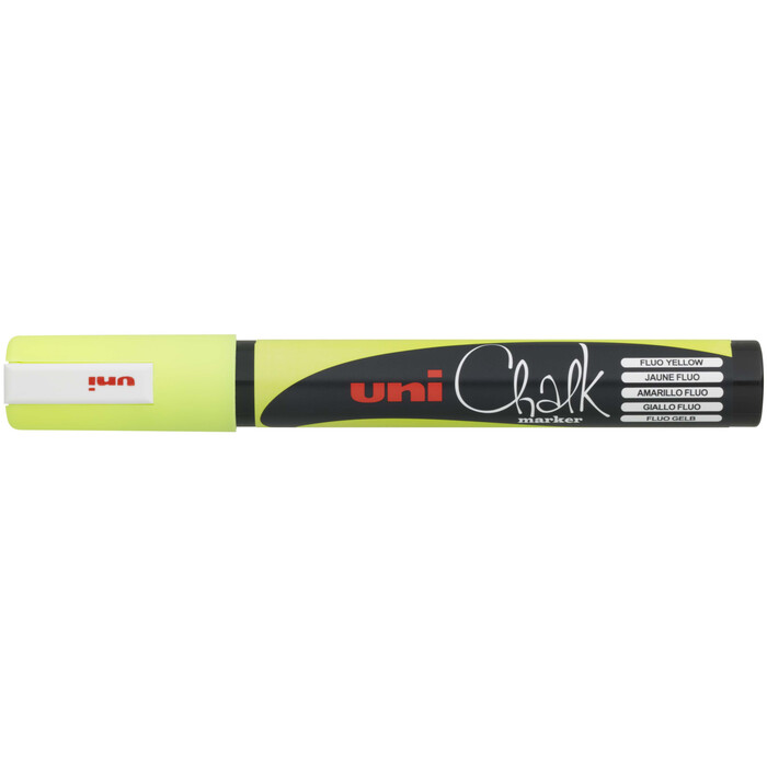 UNI-BALL Fenster- und Kreidemarker PWE-5M Rundspitze 1,8 - 2,5 mm gelb