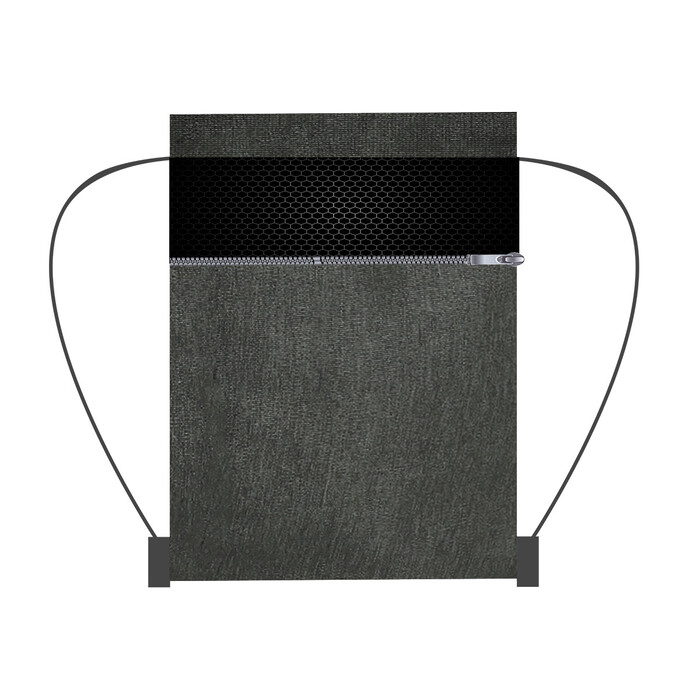 Kordelrucksack Street 35 grau/schwarz