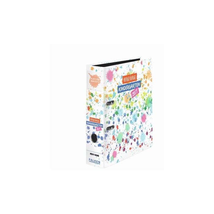 FALKEN Ordner Kindergarten Kleckse A4 8 cm bunt