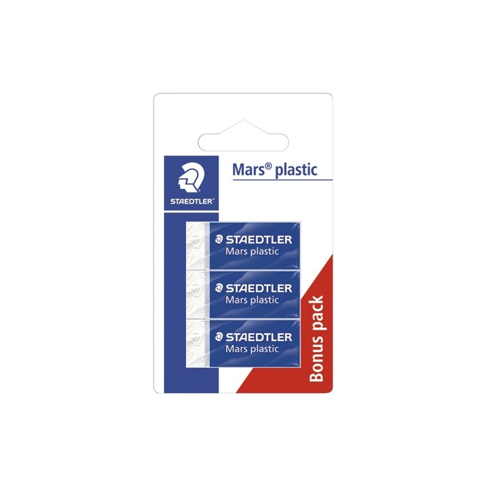 STAEDTLER® Radiergummi-Set Mars® Plastic 3 Stück weiß