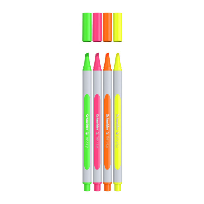 SCHNEIDER Textmarker Shine-Up 4er-Pack mehrere Farben