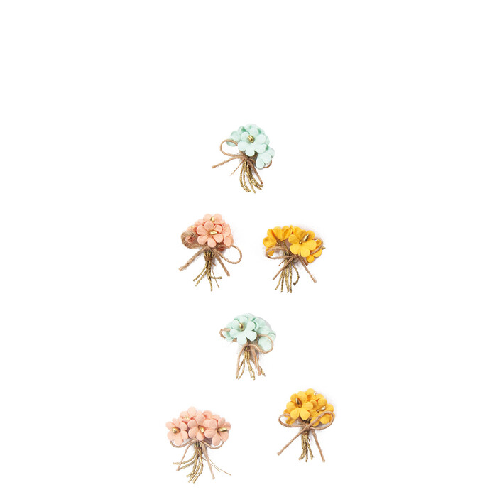 RÖSSLER Sticker Kleine Blumensträuße 6 Stück bunt