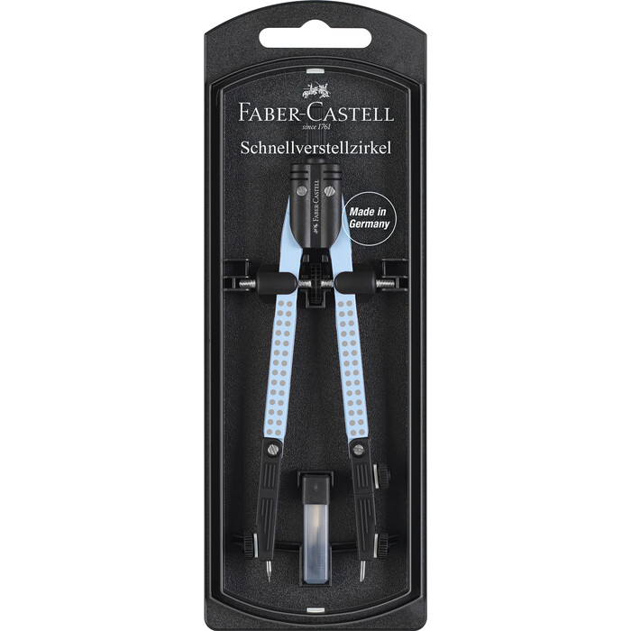 FABER-CASTELL Schnellverstellzirkel mit Noppen sky blue