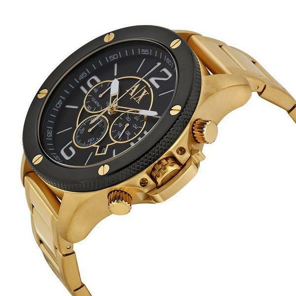 Armani Exchange AX1511 Quarz Chronograph Gold Schwarz Tone
