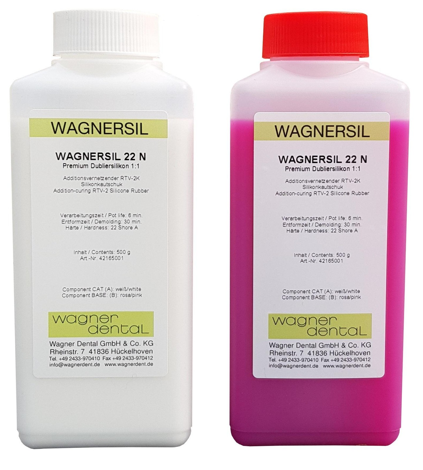 Wagnersil Premium 22 N rosa Abformen Dubliersilikon Shore 22 EFZ 30 min 1:1  1kg