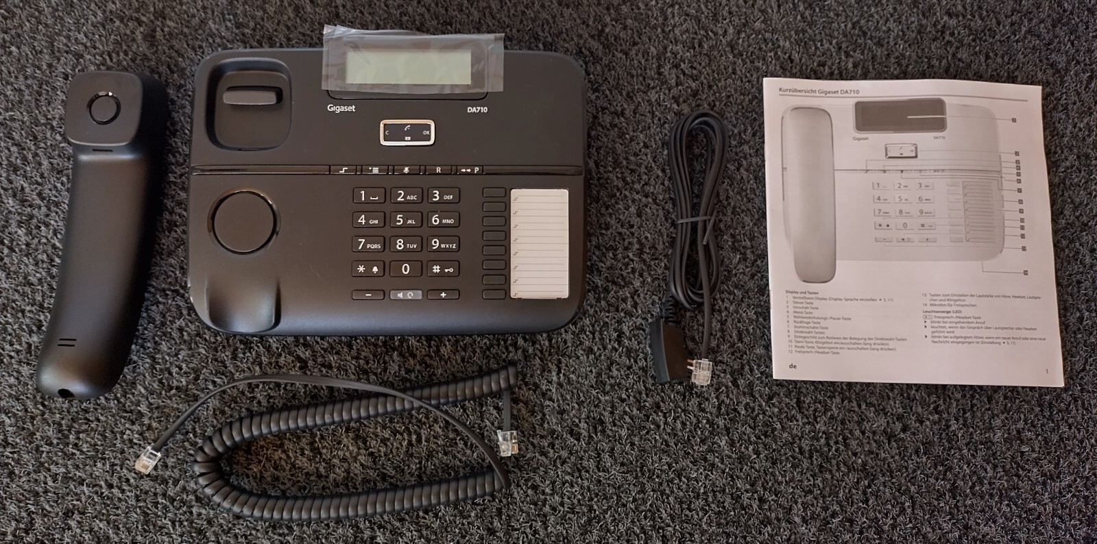 Gigaset DA710 schwarz Tischtelefon analog Betrieb ohne Netzteil - NEUWARE !