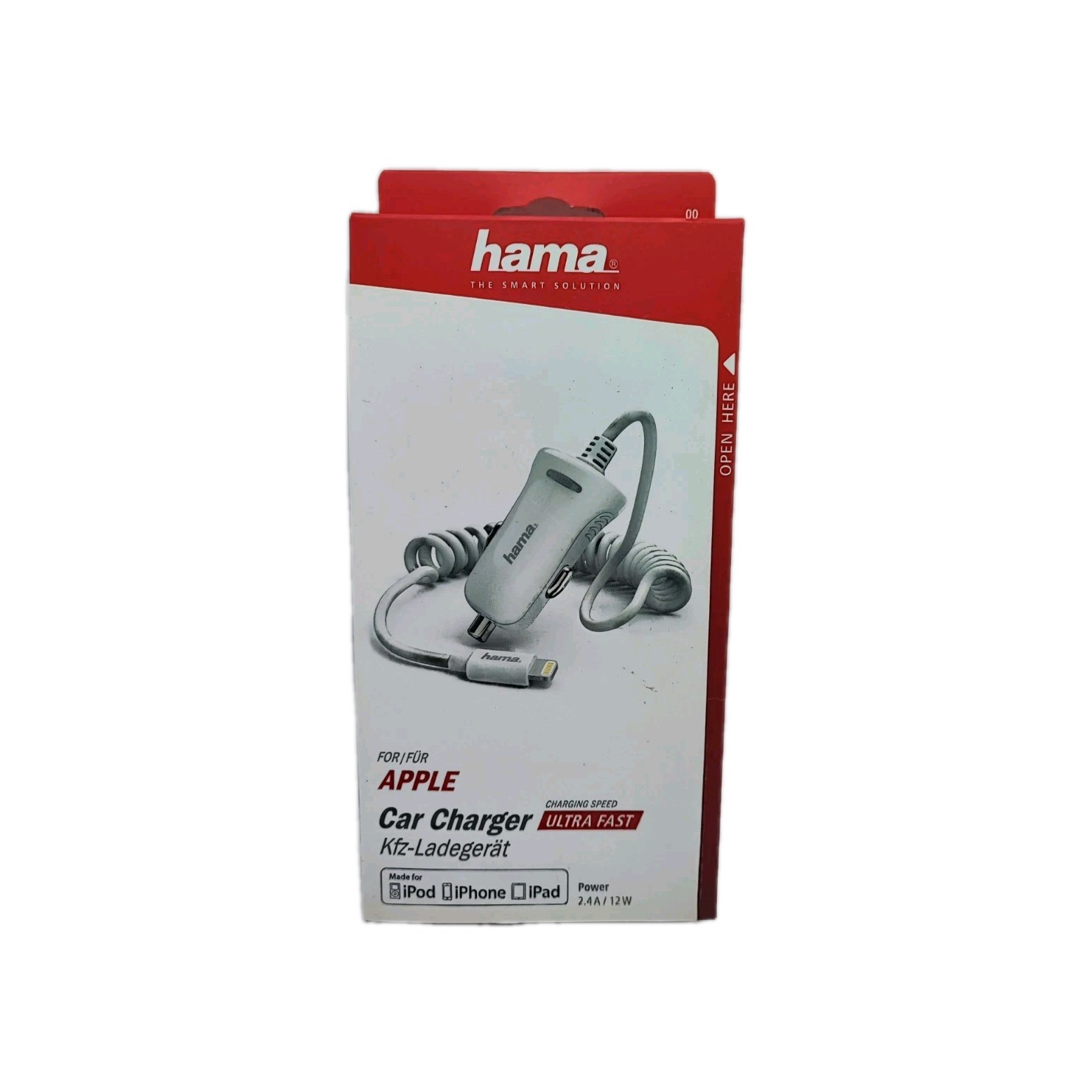 Hama Auto KFZ PKW Ladegerät 12W 2.4A Apple iPhone X XS XR 11 8 7 6 6s iPad