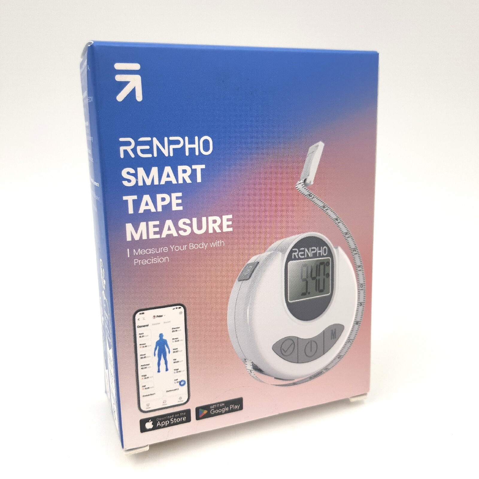 RENPHO Körperumfangmaßband Intelligentes Bluetooth-Maßband Digitales Schlagwort
