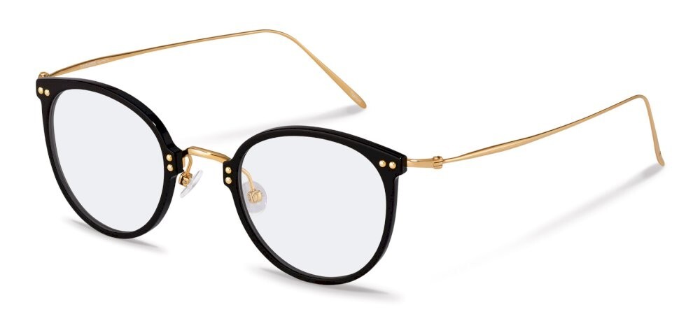 Rodenstock R7079 A 48  Brille Brillenfassung Brillengestell Schwarz Titan Gold