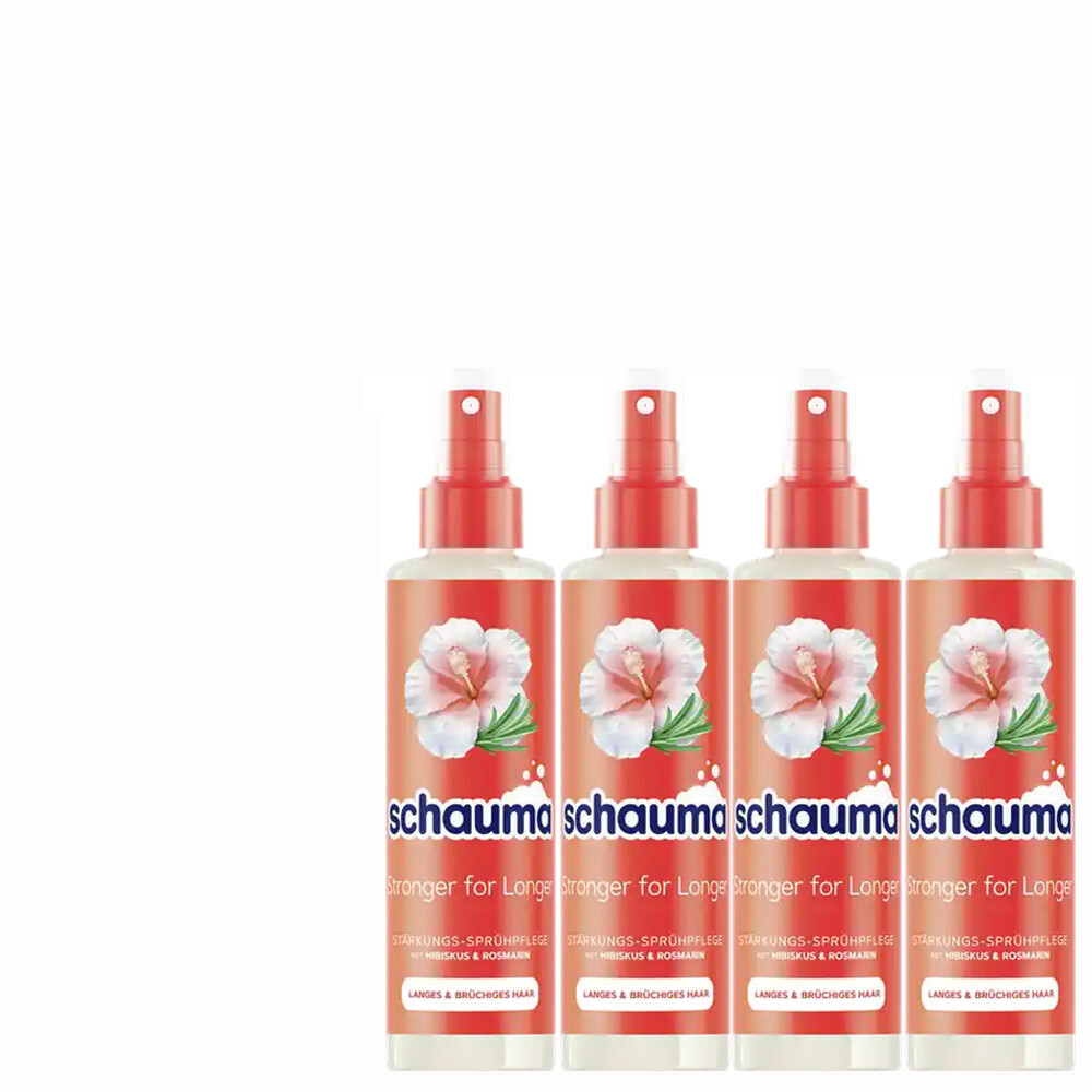 4x200ml Schauma Stronger for Longer Sprühpflege | Rosmarin & Hibiskus